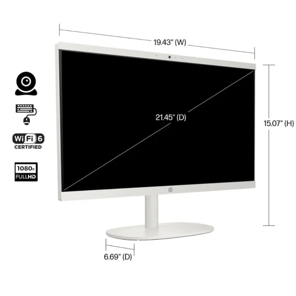 HP Premium 21.5" All-in-One Computer, 21.5" FHD Display, Intel Celeron J4025